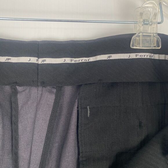 J Ferrar Slim Fit Men's Dress Pants Size 36/30 Gray Slacks Casual Machine Wash - Picture 13 of 14
